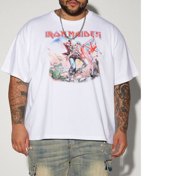 Iron Maiden Trooper rock metal vintage style Official T-Shirt L runs big NWT - Picture 1 of 3